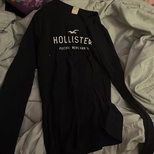 Hollister long sleeve black shirt